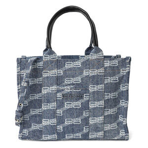 Balenciaga Signature Camera Shoulder Crossbody Bag Blue